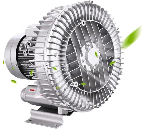 GAYAYAS Soplador de vórtice de Alta presión, monofásico, de Doble propósito, con soplado y succión, Filtro de Polvo, bajo Nivel de Ruido, Bomba de aireación para estanques de Peces,370W/0.5HP