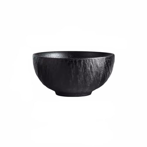 Ciotole Cucina Ciotola for zuppa giapponese, grande insalatiera for la casa, ciotola for noodle, ciotola for roccia personalizzata, grande ciotola for zuppa, stoviglie Scodella Colazione(Black,700ml)