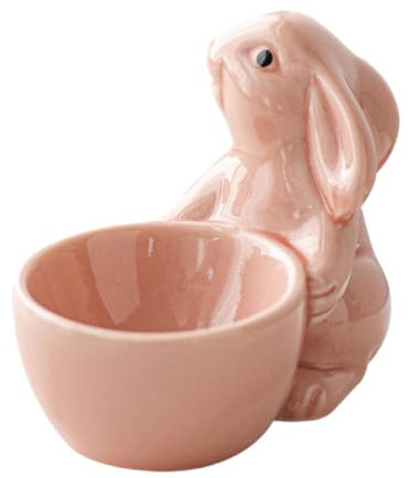 Coquetier en forme de lapin de Pâques, coquetier de Pâques, coquetier en céramique, joli lapin en céramique, pour décoration de table de Pâques