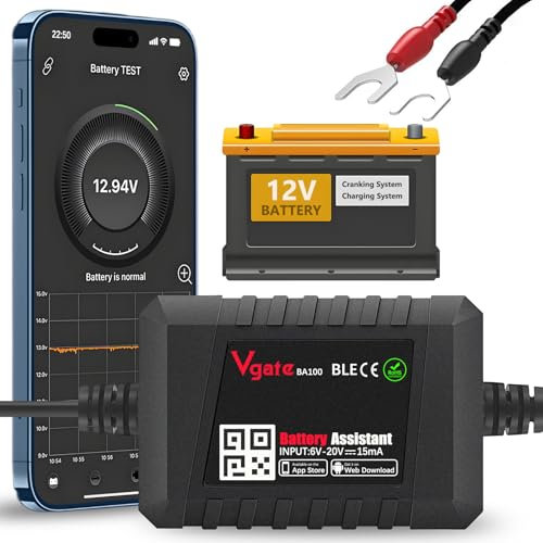 Vgate BA100 12V Car Battery Tester for iOS Android Automotive Bluetooth 4.0 Battery Load Tester Circuit Analyzer Tester Real Time View Battery Information