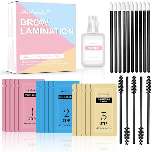 Brow lift kit sourcil Professionnel,browlift sourcil avec Emballage Individuel, Parfait pour un Résultat Professionnel à Domicile ou en Salon,Chaque traitement dure entre 6 et 8 semaines