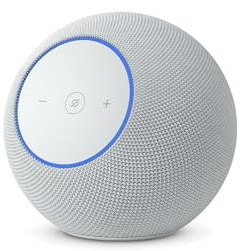 Amazon Echo Studio (newest gen), compact design, immersive spatial audio and Dolby Atmos, Glacier White, with Alexa+ Early Access