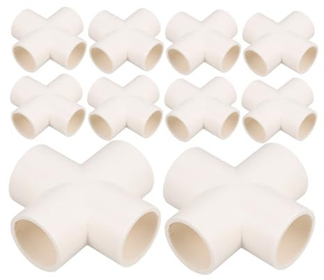 Kisangel 10pezzi Connettori Per Pvc Accoppiamenti Per Irrigazione Valvole Idrici Design Stagna e Ottimizzato Per Applicazioni Domestiche e Professionali