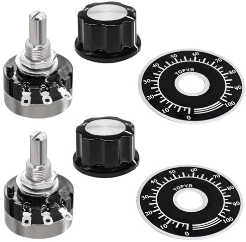 2Pcs RV24YN20S 5K Potentiometer 5000 Ohm Single Turn Carbon Film Rotary Taper Potentiometer
