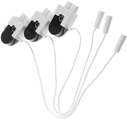 FOYTOKI 3piezas Interruptores De Tira De Luz Con Cable De Tracción De Interruptor De Pared Para Baño Control Fiable Para Lámpara De Cuerda Fácil Instalación Material Resistente Pc