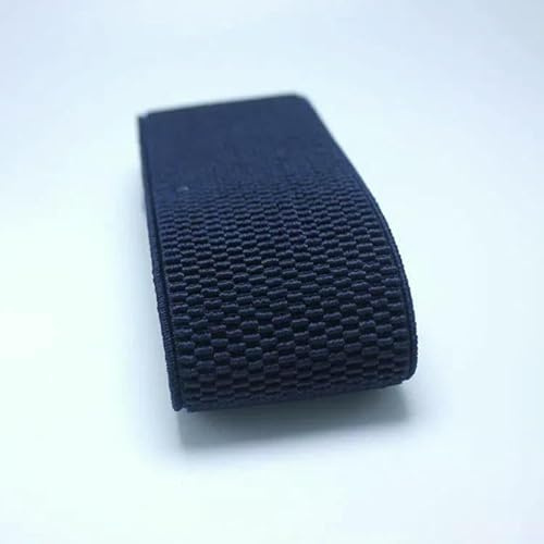 Bandas elásticas de 5 cm de ancho hechas de granos de maíz, accesorios de costura para ropa, banda elástica, banda de goma, azul marino, 50 mm, 1 m