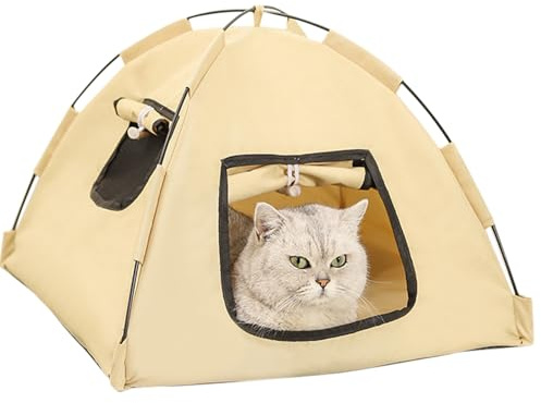 Outdoor Katzenzelt | Faltbares Haustierhaus - Wetterfest Atmungsaktiv für Katzen Hunde Kleintiere Wohnung Reise Terrasse Outdoor Abenteuer Garten Balkon Sommer