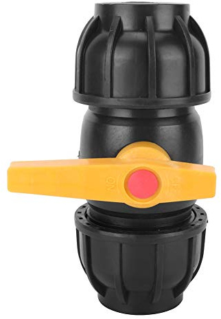 Yctze PE Plastic 50mm Diameter Ball Valve Connector - Reliable Water Pipe Fitting Accessory for PPR, PE, PVC Systems