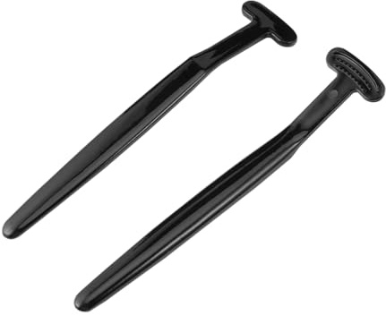 COLLBATH 2 Pezzi Spazzolino Lingua Bambù Nero per Pulizia Orale Profonda Raschietto Ergonomico per Rimuovere Debris e Fresco per Quotidiana del Cavo Orale