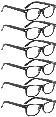 Suertree Lesebrille Herren 6 Pack Rechteckige Leicht Leser Brille Augenoptik Sehhilfe Lesehilfe Damen +1,0X