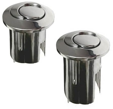 Botón Pulsador de doble descarga D2D, media luna, tipo corto, AH0001800R, compatible con el cisterna. boton para inodoro Water pulsador 822043001 (Ambas medidas b(solo una botonera))