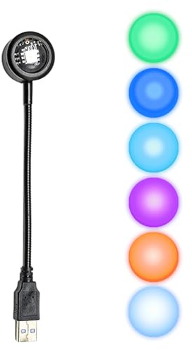 Beamer mit Al - LED wechselbar, mit USB-Ladefunktion in 7 Farben | mit 360 Grad Drehung des Umgebungslichts mit Taste