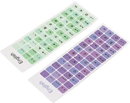 Blaihild Keyboard Stickers, English Language PVC Keycaps Stickers with Coating, for 10in to 17in Laptop PC Keyboards (B)