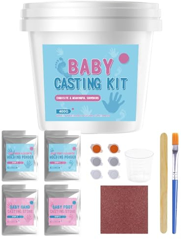 Molde de Mano en Polvo para Escayola | Set para Hacer Molde de Mano de Niños | Polvo para de Huella - para en Casa, Familia, Guardería, Sala de Estar, Sala de Juegos, Cumpleaños