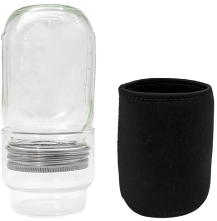 Kit Completo De Tarros De Germinación De Vidrio - Contenedor De Cultivo De Germinaciones | Kit De Cultivo De Brotes De Soja Con Tapa De Acero Inoxidable, Para Principiantes, Entusiastas De La Salud, V