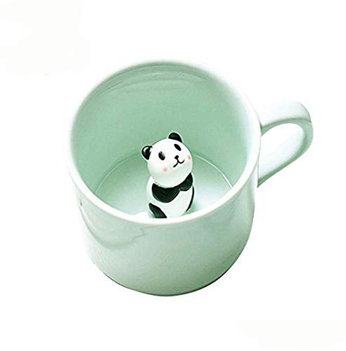 BigNoseDeer Tazza in Ceramica da caffè/Latte/tè, Ottimo Regalo per la Colazione, Matrimonio, Compleanno, Festa del papà, Ceramica,8oz (Panda)