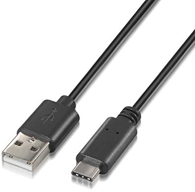 AISENS A107-0050 - Cable USB 2.0 para Carga Rápida (hasta 3 amperios, para Dispositivos con Conector USB Tipo C, 0.5 m) Color Negro