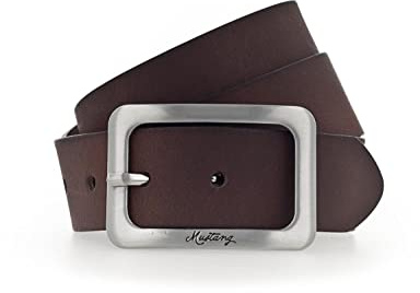 MUSTANG Gürtel Damen Leder Ledergürtel 30 mm Rindleder Damengürtel (Dunkelbraun, 105)