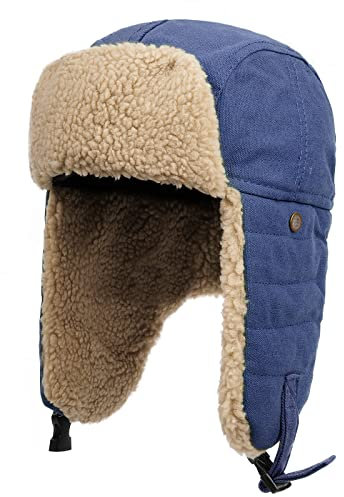 CLAPE Wintermütze Warme Fliegermütze Fellmütze Herren Trappermütze Aviatormütze für Herren und Damen