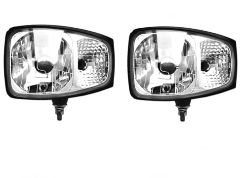 MelTruck 2x Scheinwerfer Halogen f. Radlader Lader MT Maniscopic CAT DT04-6P Stecker (mit Glühbirnen 12V)