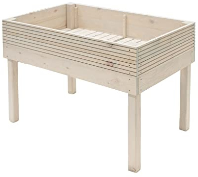 WESTMANN Hochbeet Frieda aus Holz 75x119x79 cm Pflanzbeet Hell FSC Holz