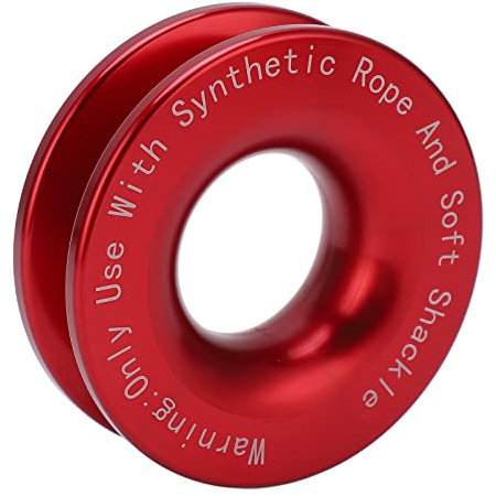 Anneau de récupération de treuil en aluminium fonctionnel de 41000 lbs - Résistance à la rupture - Anneau de récupération en manille souple léger pour Sleepkabels