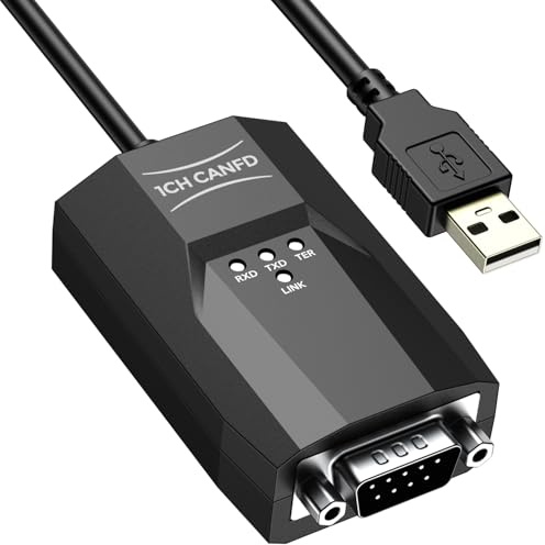 Pibiger USB to CAN FD Cable USB2CAN USB to CAN Converter Adapter SavvyCAN-FD-C Up to 12Mbps for Raspberry pi,pc,Windows,Linux,arm Boards