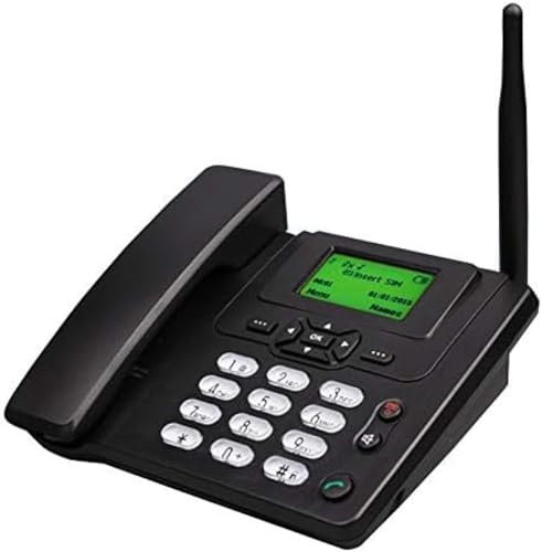 Téléphone De Bureau avec Emplacement pour Carte SIM, Téléphone Fixe sans Fil, pour Entreprise Ou Famille, Identification De L'appelant, Recomposition, Fonctions Mains Libres, Téléphone De Bureau S