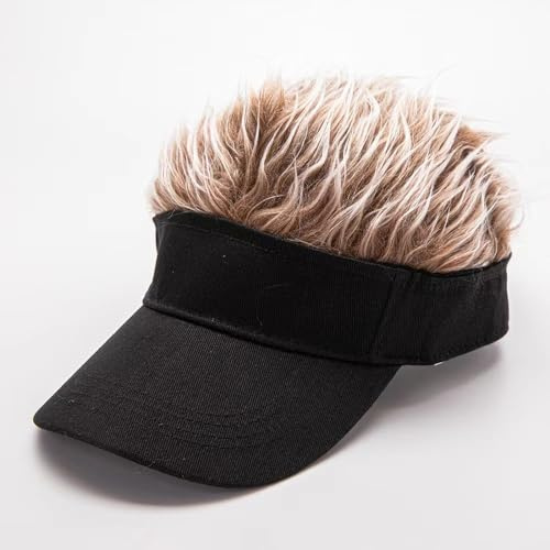 18 Stili Divertente Berretto Corto per Parrucca, Uomo Donna novità Hip Hop Cappello a Cuffia con Capelli Finti a Spillo Parrucca Corta a Melone Cappellino con Teschio da Proprietario Streetwear