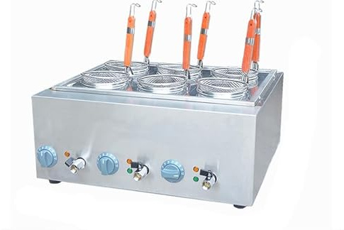 Cuiseur à pâtes, 6 paniers, Acier Inoxydable, plage de température 30-110°C, 6000W