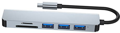 BESTonZON 3 Pièces 6 Station d'accueil pour Ordinateur Portable Séparateur De Hub De Données Adaptateur De Carte Mémoire Hub Séparateur USB Convertisseur Vidéo Hub USB Portable Séparateur