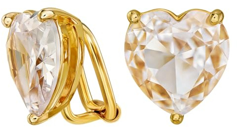 Traveller - Ohrclip - Herz - Zirkonia - 22kt vergoldet - 157674