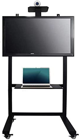 Soporte De Piso para TV Móvil, Carro De TV De Alta Resistencia, Soporte De TV Portátil con Bandeja Y Ruedas, para TV De Pantalla Plana LCD Led OLED De 40-75 Pulgadas