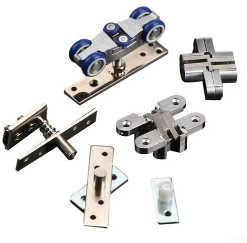 Quincaillerie de porte pliante efficace pour poulie à rail lisse, accessoires pour diverses scènes, portes en bois et portes pliantes