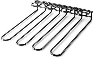 Lacor - 62254 - Portabicchieri Due Black, Capacità per 12 bicchieri, Montaggio a soffitto o a parete, Ferro, Colore Nero, 29x31.5 cm