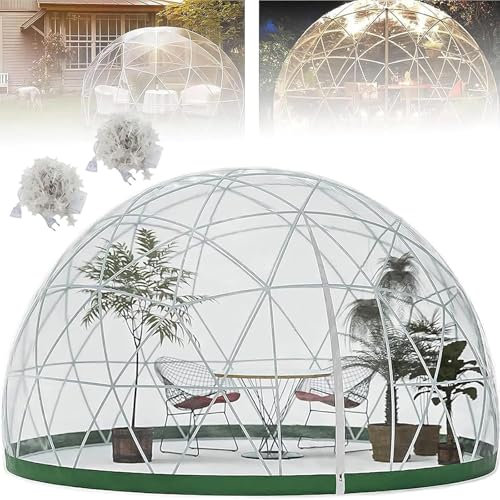 PUTEQINP Bubble Tent Kuppelhaus-Campingzelt, transparentes Kuppel-Campinghütten-Bubble-Zelt für den Außenbereich, durchsichtiger 4-Jahreszeiten-Kuppelschutz, für Mahlzeiten im Freien