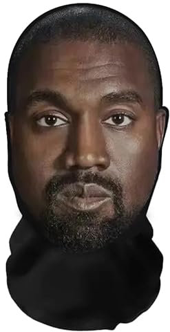 Aristo Solutions Lifelike 3D Printing Full Face Mask, Breathable, Lightweight and Comfortable, Great for Cosplay, Parties, Halloween, Carnival and Events, Kanye West