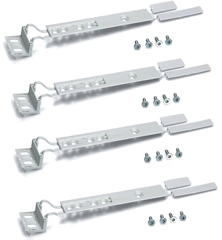 Aspares 4X Universal Integrated Fridge & Freezer Door Mounting Bracket Fixing Slide Kit (Pack Of 4)