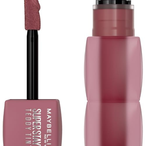 Maybelline Super Stay Teddy Tint Nudes, Up To 12 Hour Blurred Matte Lipstick, Plush Comfort, Longwear Makeup, Transfer proof, Buildable Lip Shades, Shade: 105 Velvet Choker