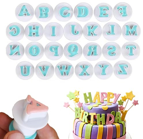 26-Piece Alphabet Cookie Cutter Set for Baking, Cake Decorating, and DIY Crafts - Includes All Letters A to Z