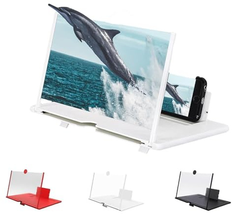 2026 Screen Magnifier for Cell Phone - 10-18 Inch HD Mobile Amplifier, Foldable Lightweight, Supports All Smartphones Watching Movies Videos (White,10 in)