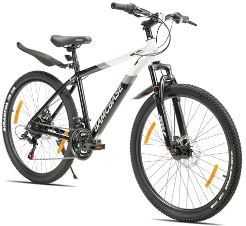 HILAND Rockford Mountainbike 26/27,5 Zoll MTB Herren & Damen, 21 Gang Fahrrad mit Scheibenbremse für Männer Frauen, Aluminium Rahmen Hardtail, Unisex Erwachsenen Fahrrad