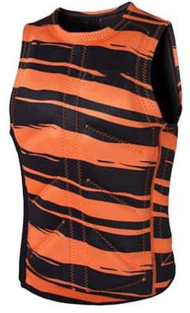 Giubbotto di Salvataggio con Cerniera, Giubbotto da Nuoto for kayak Snorkeling, Giubbotto Salvagente for Sport Acquatici Equipaggiamento(Orange,XXL)