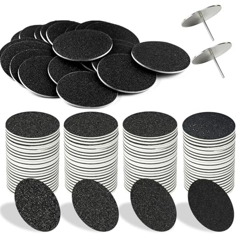 154 Unidades Callos Pies Eliminar Lija Pedicura en 4 Tamaños | Lija Pedicura con Respaldo Autoadhesivo 43 mm, con 2 Brocas Metálicas 45 mm, Accesorios Lima Eléctrica para Pies