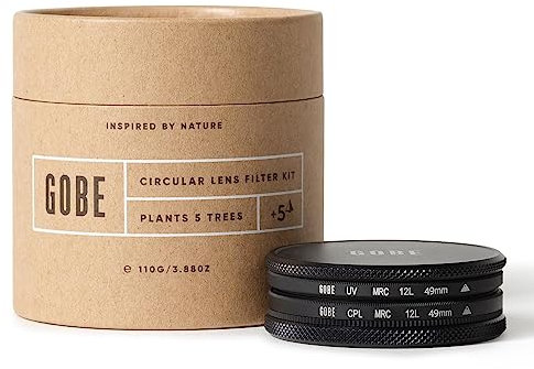 Gobe 58mm UV + Circular Polarising (CPL) Lens Filter Kit