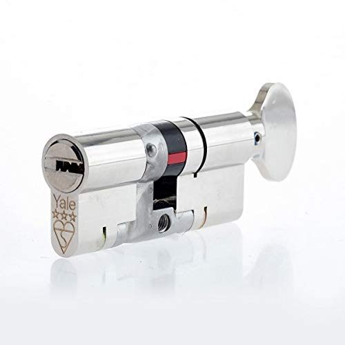 YALE B-YS3-4040NT Anti-Snap 3 Star Euro Thumbturn Cilindro ad Alta Sicurezza, (80 mm), Finitura in Nichel, 40:40 (80mm)