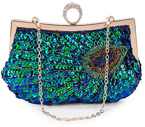 BAIGIO 1920s Sac à bandoulière vintage pour femme Sac à main de soirée pour fête mariage sac de mariée