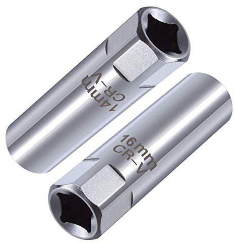 OSOF 14mm & 16mm Spark Plug Socket Thin Wall 12-Point Removal Tool 3/8 inch Square Drive Set