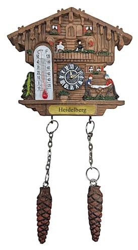 Ciffre Kuckucksuhr Magnet Wetterhaus, Kühlschrankmagnet Souvenir ohne Uhrfunktion - Heidelberg