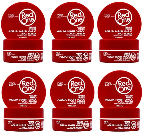 RedOne Cire pour cheveux 150 ml, lot de 6 + peigne Pegasus XXL gratuit